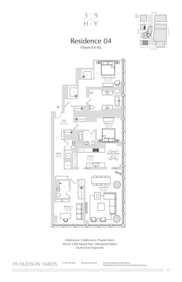 35 Hudson Yards Unit 5504, New York City, NY 10001 - property floor plan
