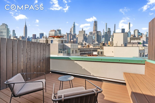 131 Jackson St Phb, Phb, New York City, NY 11211 - wooden deck with a view of skyline