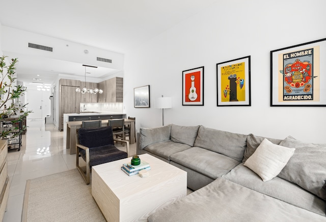 111 Fulton St Unit 318, New York City, NY 10038 - living room with a chandelier