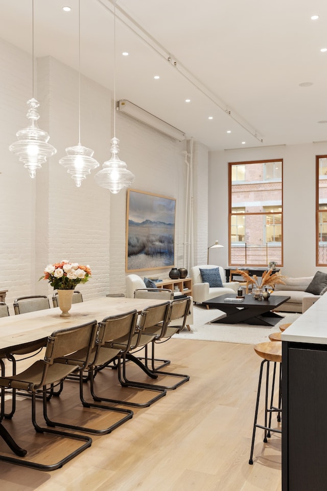 121 Mercer St Unit 4-Flr, New York City, NY 10012 - dining area featuring light wood-style flooring and recessed lighting