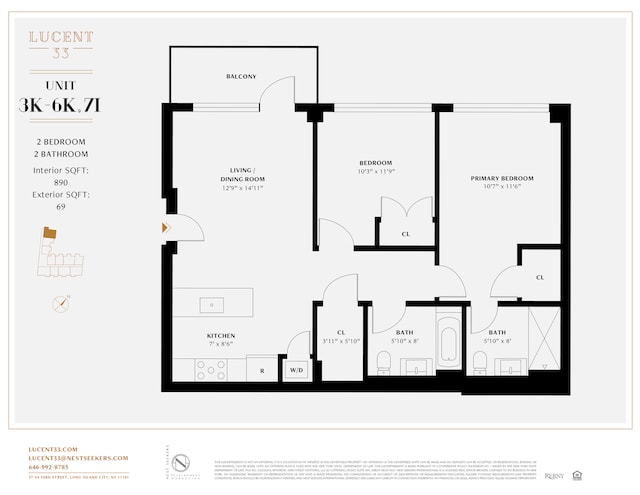 37-34 33rd St Unit 3-K, New York City, NY 11101 - floor plan / room layout