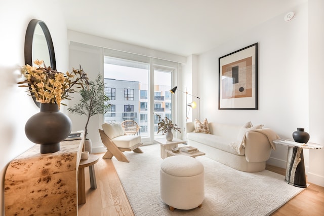 37-34 33rd St Unit 2-B, New York City, NY 11101 - living area with wood finished floors and baseboards