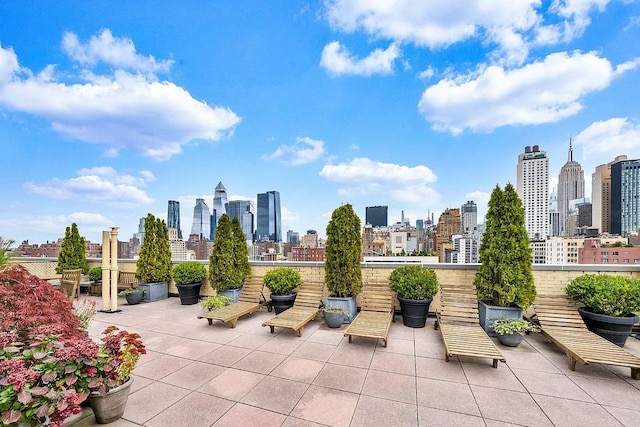200 W 20th St Unit 1213, New York City, NY 10011 - view of patio / terrace featuring a skyline view