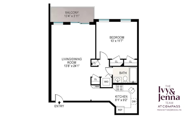 127 4th Pl Unit 2A, New York City, NY 11231 - room layout