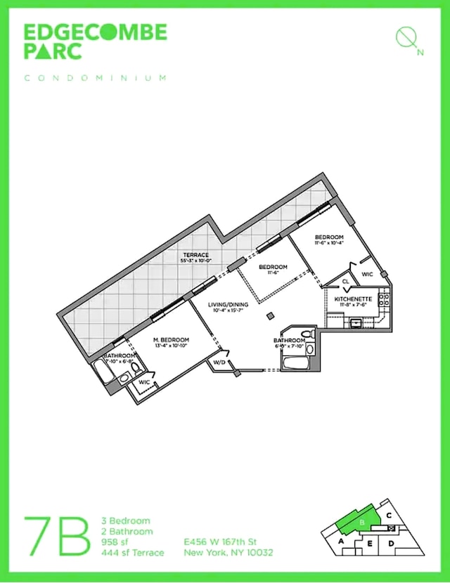 456 W 167th St Unit 7B, New York City, NY 10032 - home floor plan