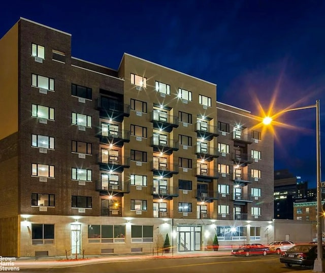 456 W 167th St Unit 7B, New York City, NY 10032 - property at night featuring a view of apartment building / complex
