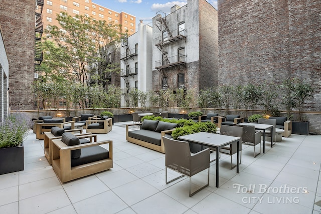 view of patio / terrace featuring outdoor lounge area