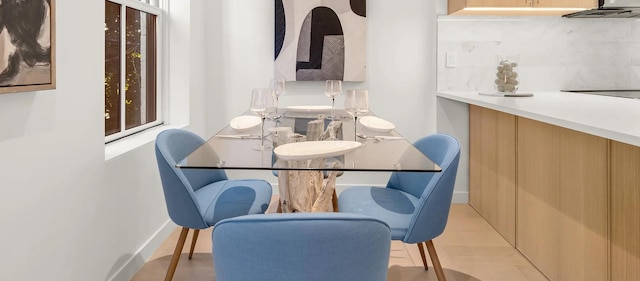 view of dining area
