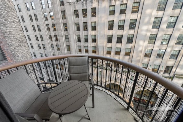 view of balcony