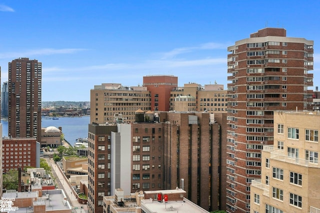 view of city featuring a water view