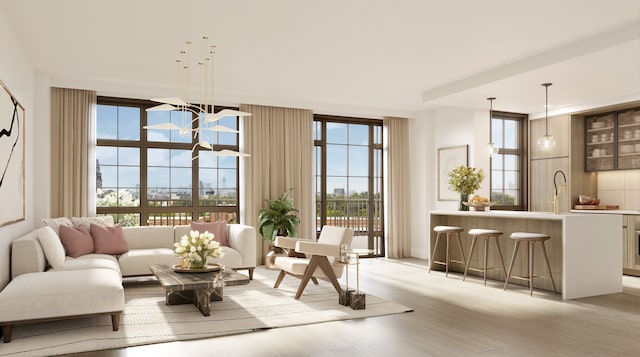 65 Eckford St Unit 2C, New York City, NY 11222 - living room featuring light wood-type flooring