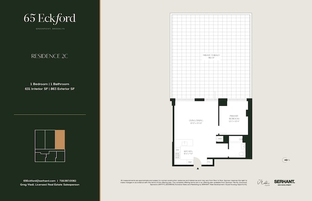 65 Eckford St Unit 2C, New York City, NY 11222 - floor plan / room layout