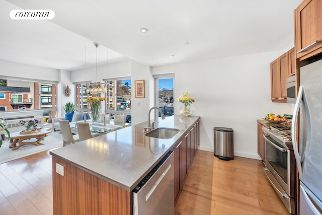 dining area featuring light wood-type flooring