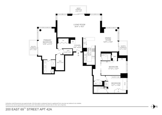 200 E 69th St Unit 42A, New York City, NY 10021 - home floor plan