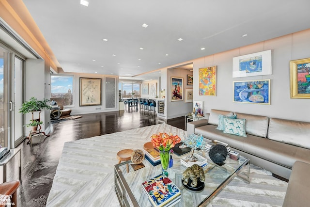200 E 69th St Unit 42A, New York City, NY 10021 - living area with wood finished floors and recessed lighting
