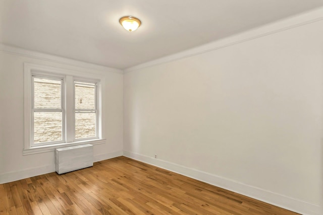 561 41st St Unit 2C, New York City, NY 11232 - empty room featuring light wood finished floors, baseboards, and crown molding