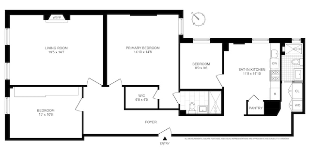 229 W 97th St Unit 6E, New York City, NY 10025 - floor plan
