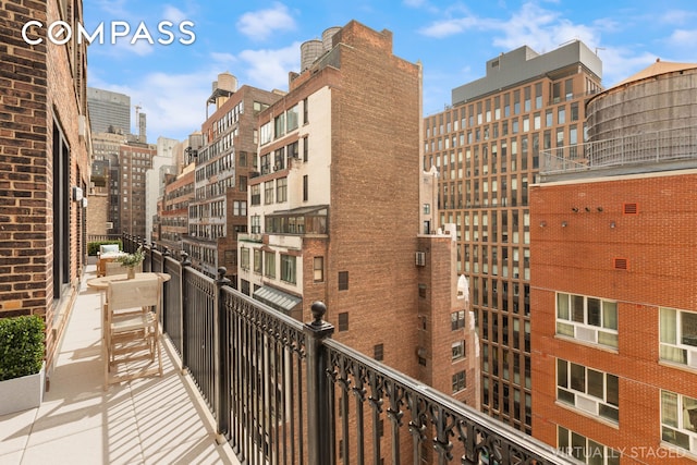 balcony with a city view