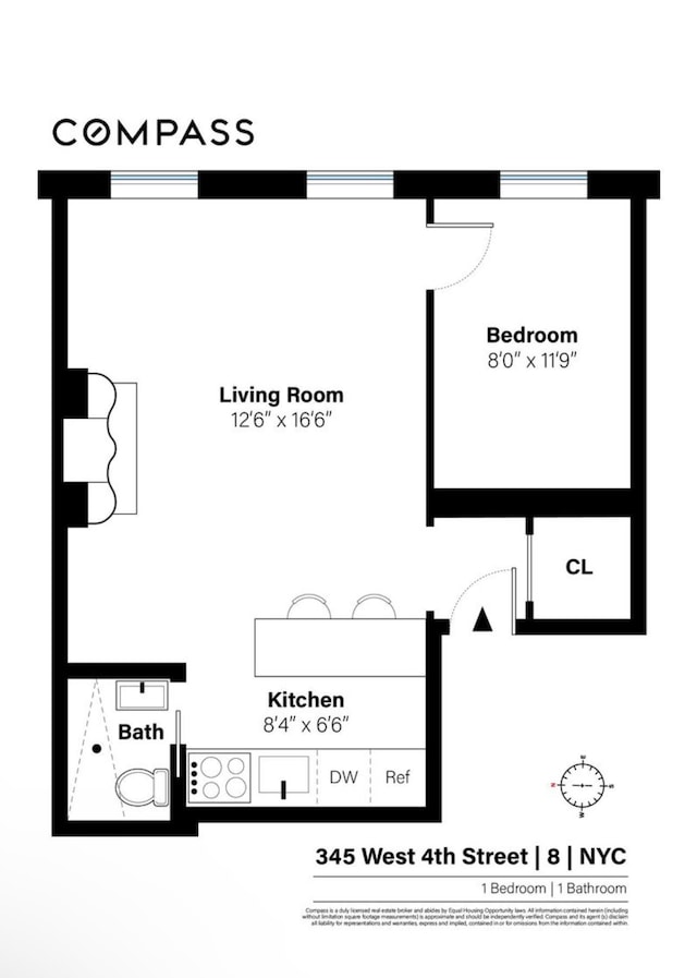 345 W 4th St Unit 8, New York City, NY 10014 - room layout