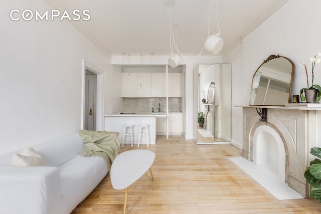 345 W 4th St Unit 8, New York City, NY 10014 - living area featuring light wood finished floors