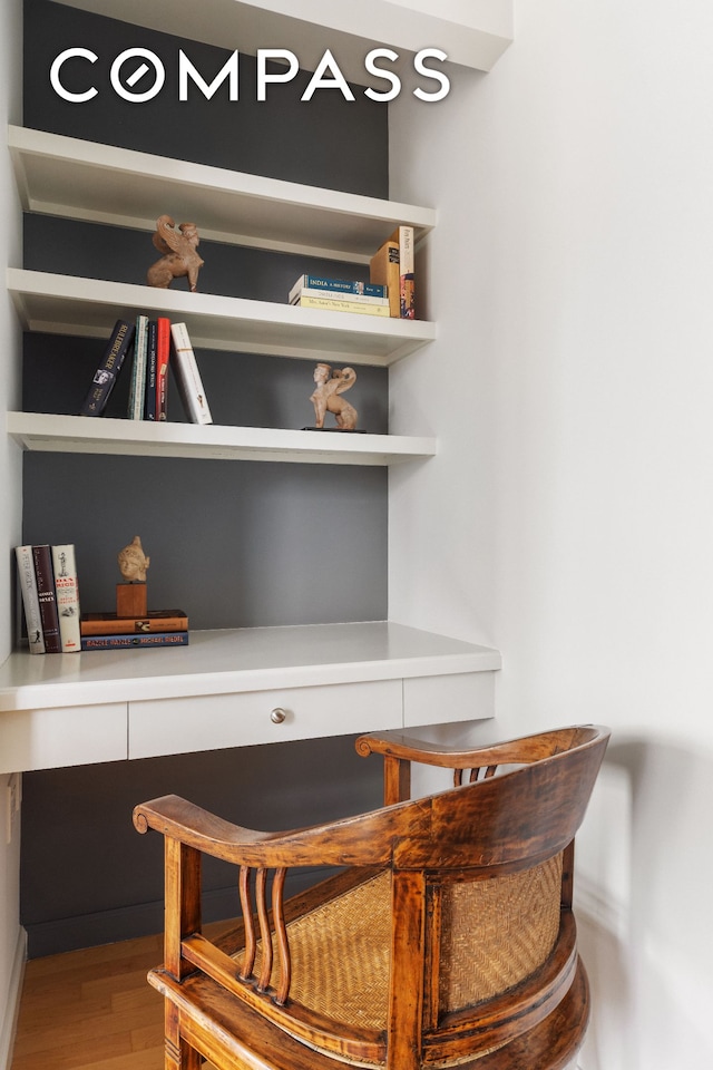 interior space featuring wood finished floors