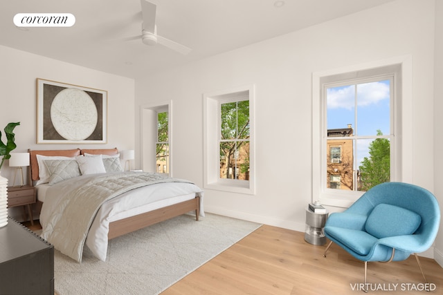 64 2nd St, New York City, NY 11231 - bedroom featuring wood finished floors and ceiling fan