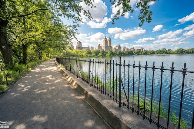 property view of water with a city view