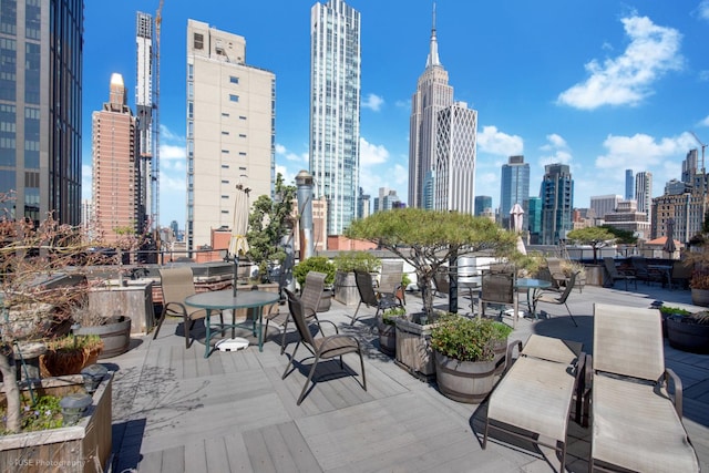 425 Park Ave S Unit 4D, New York City, NY 10016 - view of patio / terrace with a skyline view