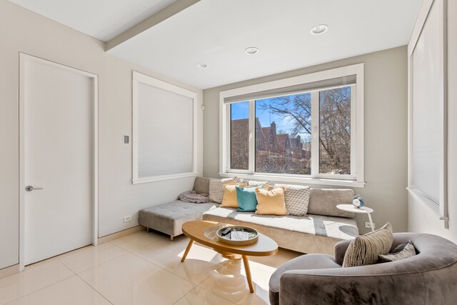333 W 262nd St, New York City, NY 10471 - tiled living area featuring recessed lighting