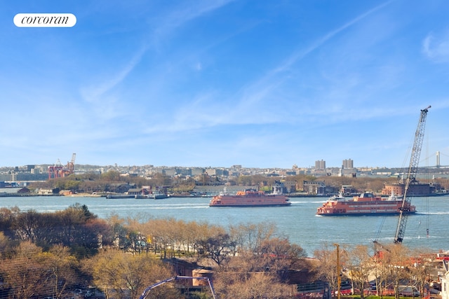 water view featuring nearby urban area