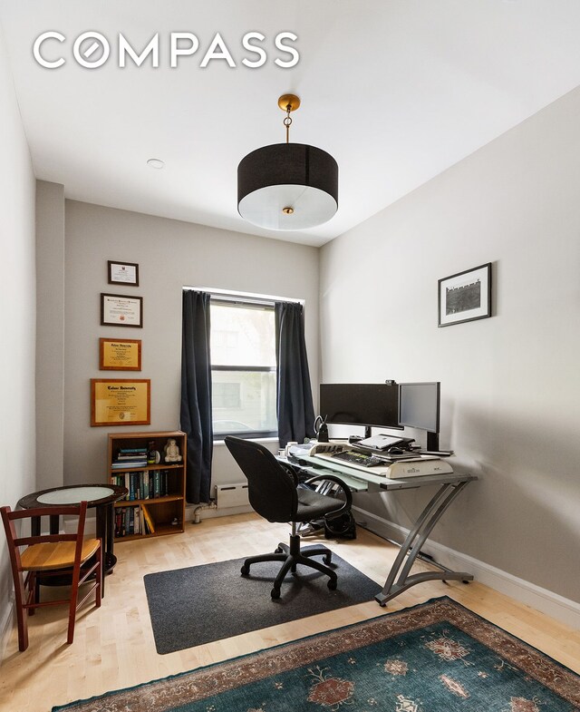 330 E 94th St Unit 1Ab, New York City, NY 10128 - office space featuring light wood-type flooring and baseboards