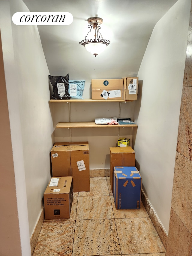 view of storage area