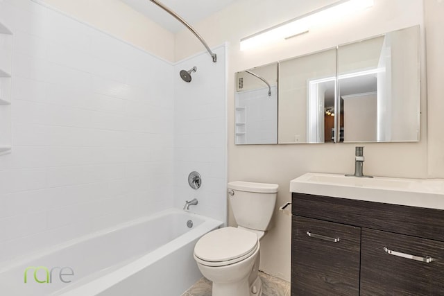 340 E 93rd St Unit 28D, New York City, NY 10128 - full bathroom featuring vanity, bathtub / shower combination, and toilet
