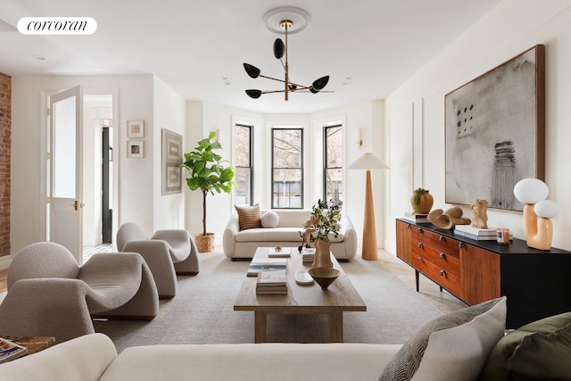 313 Troy Ave, New York City, NY 11213 - living area with a chandelier