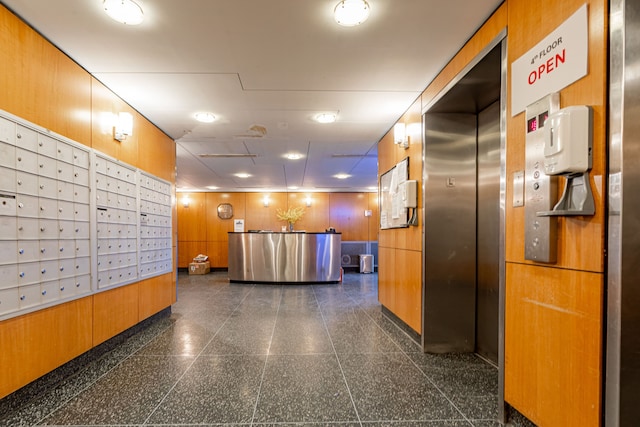 reception area with mail area
