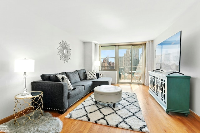 301 E 79th St Unit 21P, New York City, NY 10075 - living room featuring wood finished floors