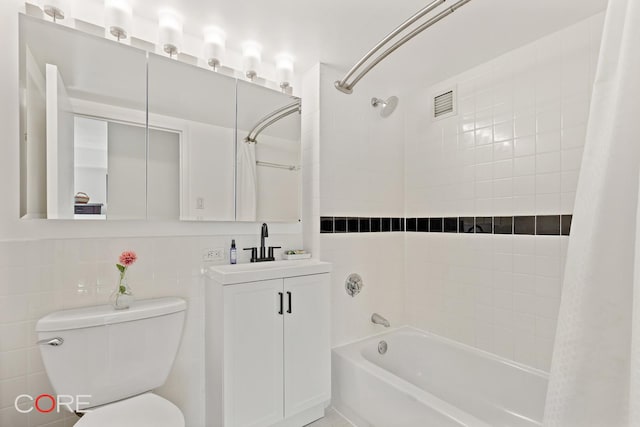 300 W 145th St Unit 6M, New York City, NY 10030 - full bathroom with shower / tub combo with curtain, vanity, and toilet