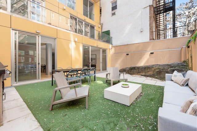 view of patio with an outdoor living space