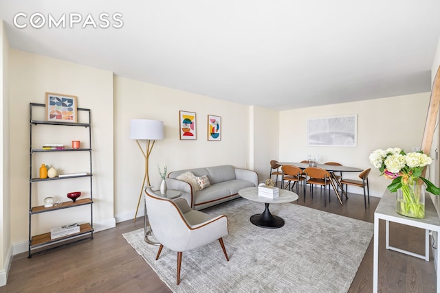 100 W 93rd St Unit 11J, New York City, NY 10025 - living room featuring wood finished floors and baseboards
