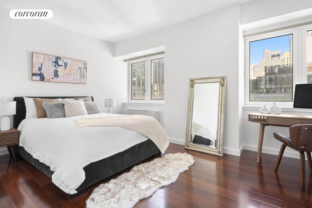 425 5th Ave Unit 22F, New York City, NY 10016 - bedroom with wood finished floors and baseboards