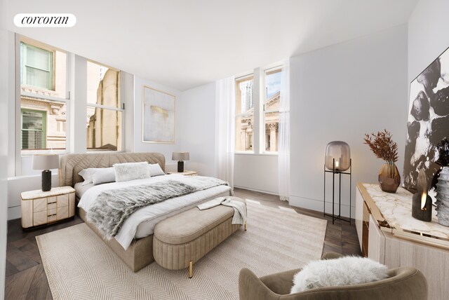 49 Chambers St Unit 5D, New York City, NY 10007 - bedroom with baseboards