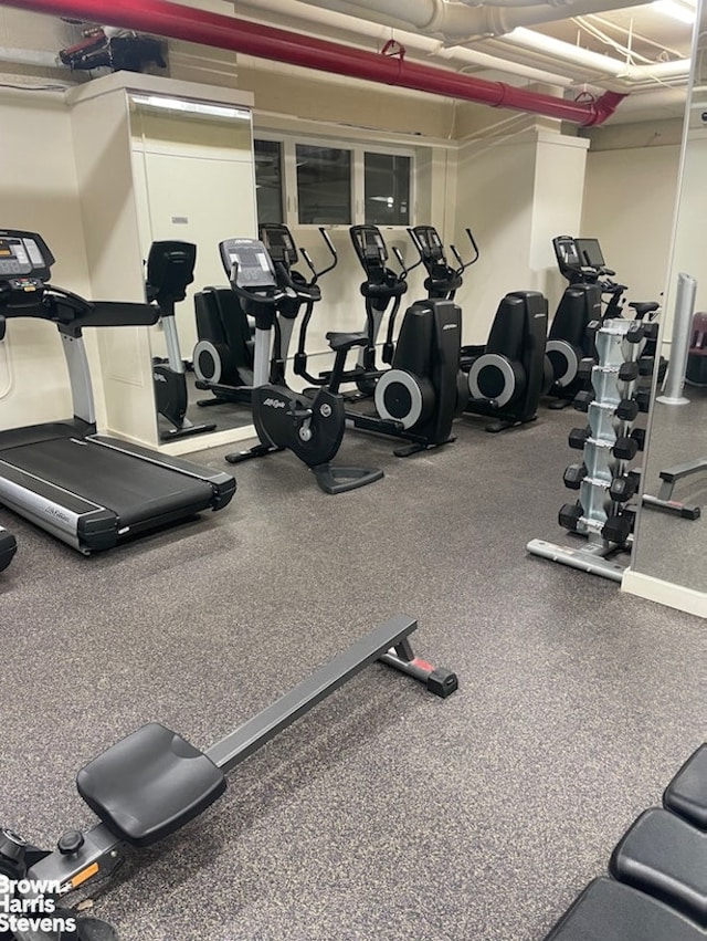 view of exercise room