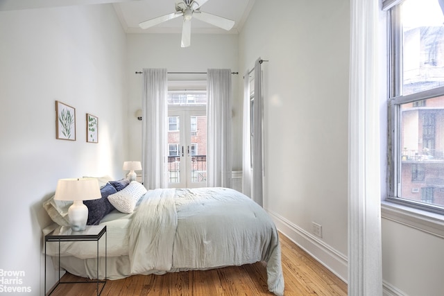 48 Gramercy Park N Unit 3B, New York City, NY 10010 - bedroom featuring french doors, wood finished floors, baseboards, and crown molding