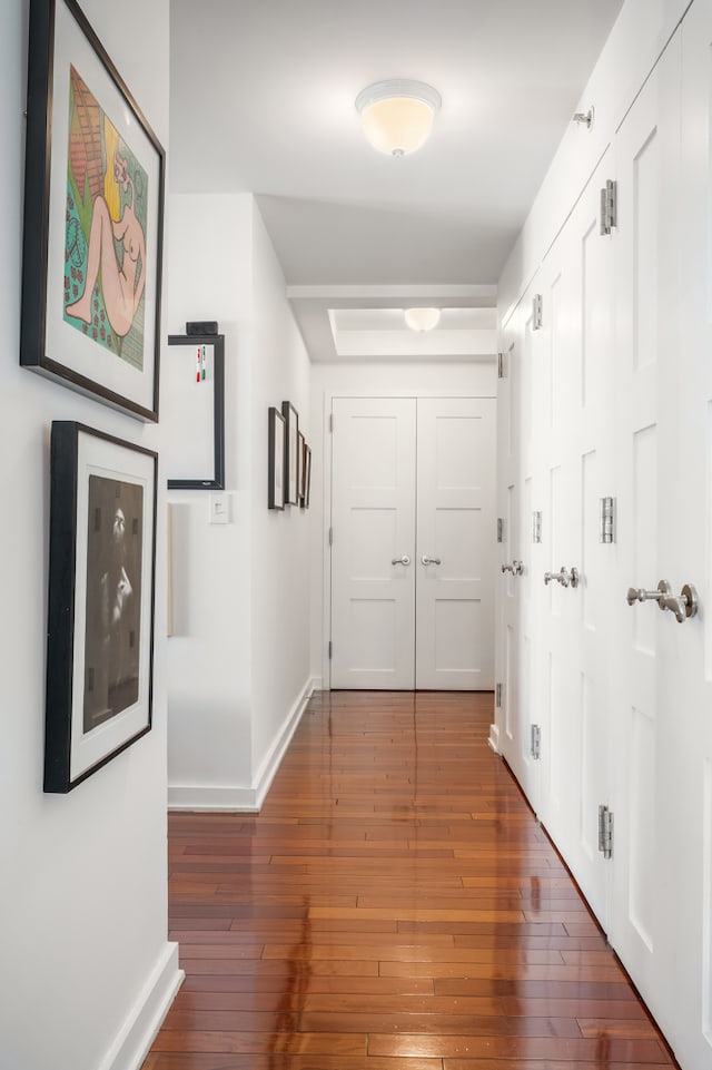 425 5th Ave Unit 19A, New York City, NY 10016 - hall featuring hardwood / wood-style flooring and baseboards