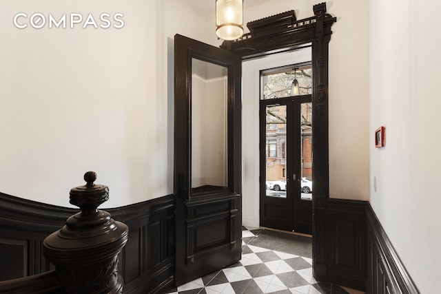 entryway with french doors