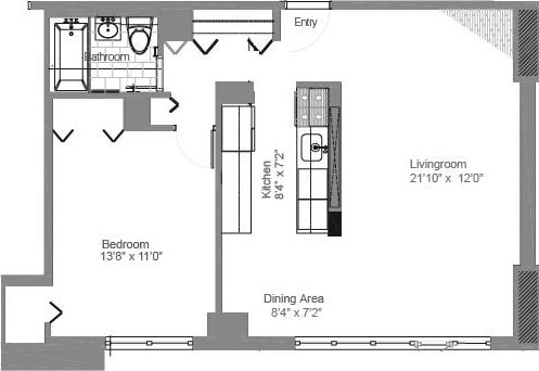 100 W 93rd St Unit 8K, New York City, NY 10025 - view of floor plan / room layout