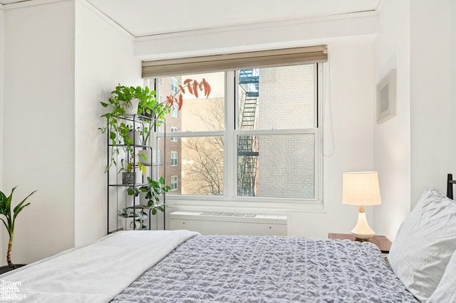 bedroom featuring ornamental molding