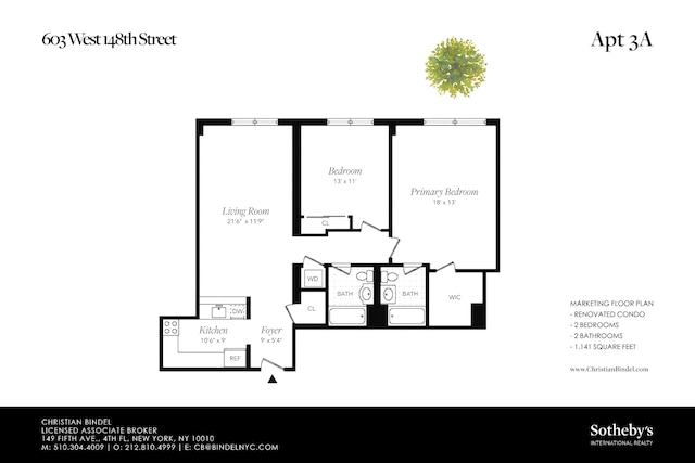 603 W 148th St Unit 3A, New York City, NY 10031 - property floor plan