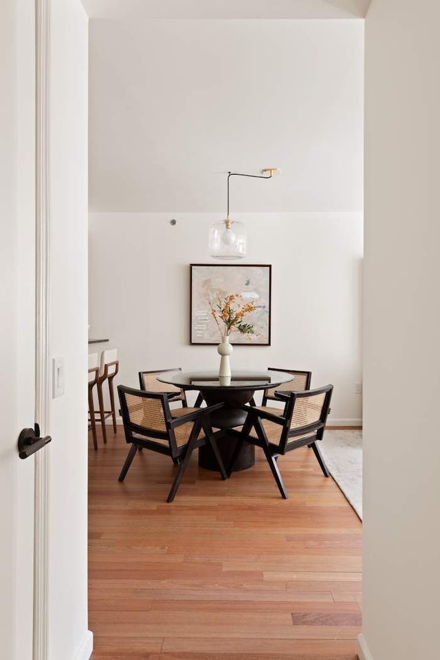603 W 148th St Unit 3A, New York City, NY 10031 - dining room with light wood-type flooring and baseboards