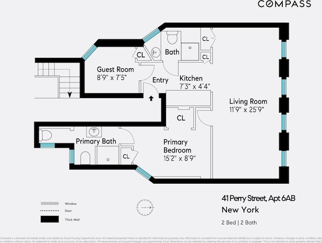 41 Perry St Unit 6Ab, New York City, NY 10014 - room layout